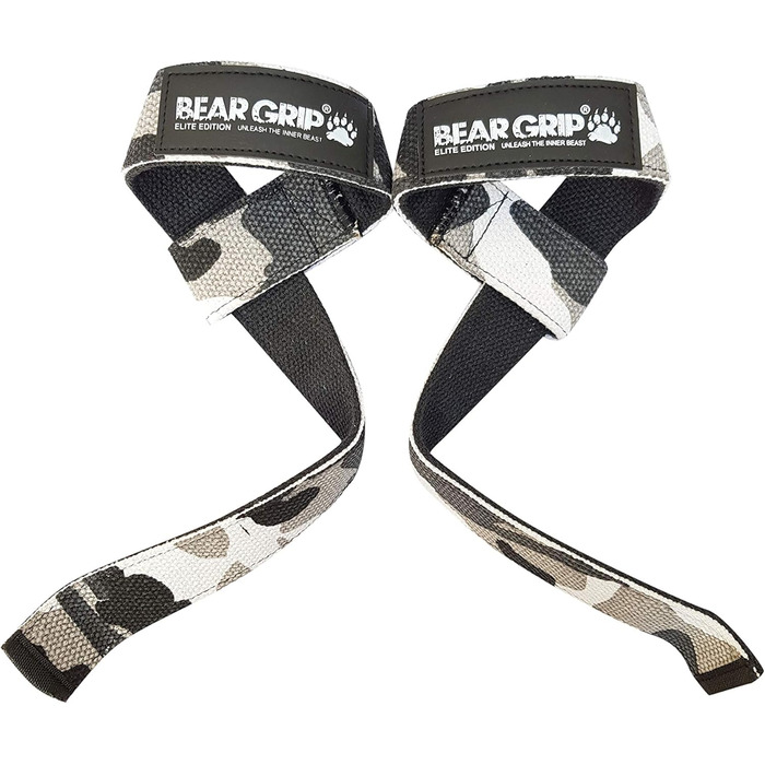 Преміум ремені для тяги BEAR GRIP Dual Ply, Elite Edition, камуфляж