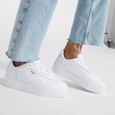 Жіночі кросівки PUMA Carina Street, білі з золотистими деталями, розмір 40 EU