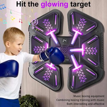 Музична боксерська машина з рукавичками, 9 режимів швидкості та лічильник, для тренувань, зняття стресу та розваг
