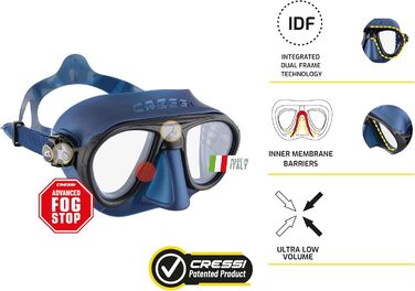 Набір для снорклінгу Cressi Calibro & Corsica, зелений, для дорослих, універсальний розмір