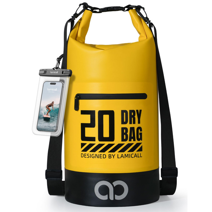 Водонепроникний рюкзак-сумка Lamicall Dry Bag 5/10/20/30/40L - міцний, стійкий до подряпин, для водного спорту, пляжу, подорожей