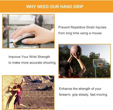 Набір для тренування сили рук Griffkraft, 50/100/150/200/250 LBS, металевий антиковзний тренажер, для зміцнення пальців та м'язів рук, сріблястий, комплект з 4 шт.