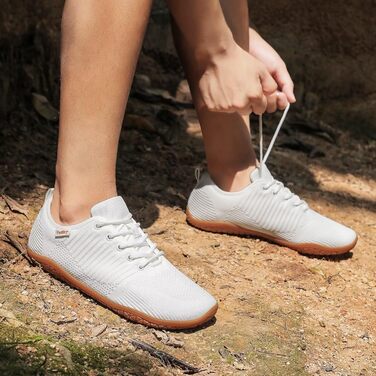 Geweo Взуття для пішохідних прогулянок без шкарпеток для жінок та чоловіків. Легкі дихаючі кросівки з широкою передньою частиною та Zero-Drop підошвою. Розміри 37-47.