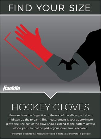 Дитячі роликові хокейні рукавички Franklin NHL SX150, чорні/сріблясті, розмір Small (10 дюймів/25,4 см)