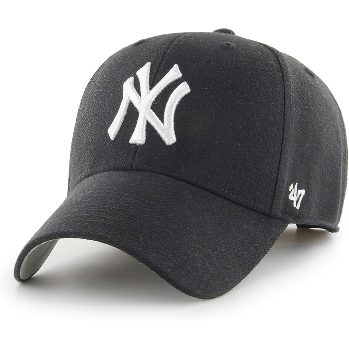 Кепка MLB New York Yankees MVP, унісекс, чорний/білий, регульована, висока якість