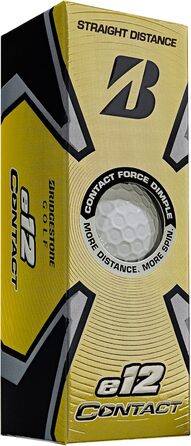 Гольф-м'ячі Bridgestone e12 Contact 2023, білі, 12 шт.