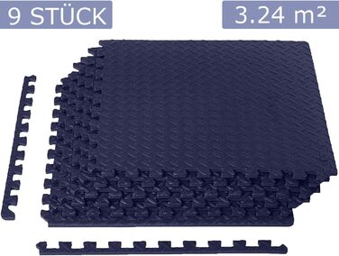 Набір захисних килимків-пазлів Tardis Blue 60x60x1 см, 21 шт, 7,56 м² для підлоги, спортивна та фітнес мат для тренувань