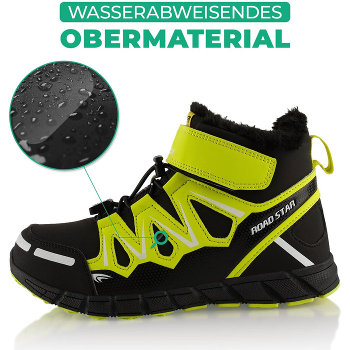 Черевики для піших прогулянок для жінок та чоловіків, теплі зимові черевики, розмір 42 EU, жовтий та чорний