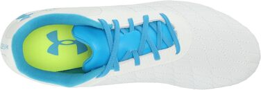 Кросівки футбольні Under Armour Magnetico Select 3.0 FG Unisex, 38.5 EU, білий/капрі жовтий, висока видимість