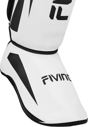 Штанги для кісточок FIVING, захисні наколінники для кісточок, регульовані наколінники для кісточок для кікбоксингу та спарингу, довговічні, професійне обладнання MMA (Білий, Середній)