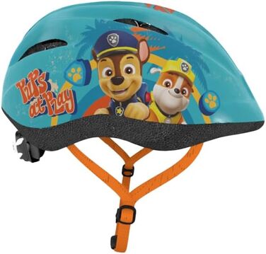 Дитячий велосипедний шолом PAW PATROL для хлопчиків, зелено-блакитний, 48-52 см, персонажі Чейз, Раббл, Маршалл, для дітей 2-5,5 років