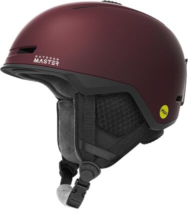 Шолом OutdoorMaster MIPS для катання на лижах та сноуборді, вентиляція, полікарбонат, EPS, червоний, S