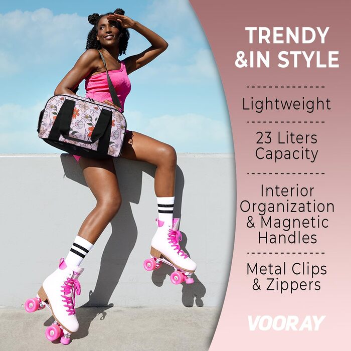 Спортивна сумка Vooray Burner 23 л з відділенням для взуття, 39 см, Flower Power