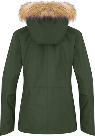 Wantdo Дана Водонепроникна Лижна Куртка, Вітрозахисна, Зі штучним хутром, для гірськолижного спорту та сноубордингу (Зелена, XXL)