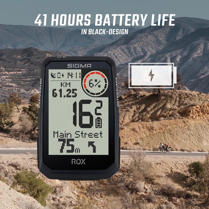 Велокомп'ютер SIGMA ROX 4.0 Endurance з GPS, 40 годин роботи, 30 функцій, сумісність з E-Bike, ANT+, BLE, бездротовий, захист IPX7, монтаж без інструментів, зарядка USB-C