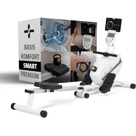 Гребний тренажер SportPlus для дому, складаний, з тихою магнітною системою опору, комп'ютер для тренувань, фітнес-обладнання для дому, Indoor гребний тренажер, сумісний з додатками