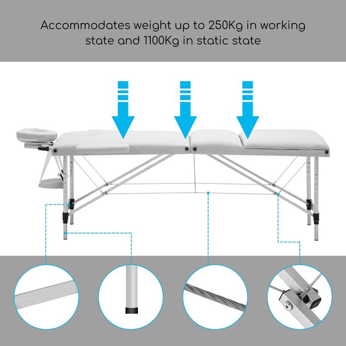 Крісло-масажер Mondeer Mobile, білий, 198x60x81 см
