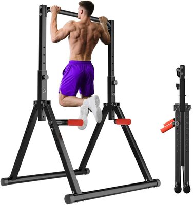 Спортивний турнік Klimmzugstange Freistehend Power Tower Dip Station, регульований, чорний