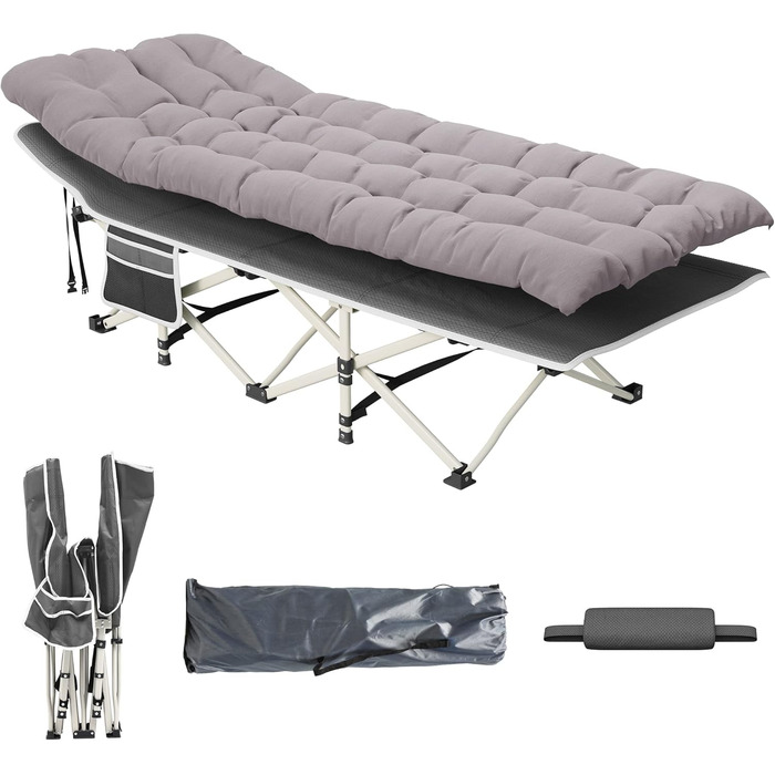 Кемпінгове ліжко YITAHOME для дорослих, розкладне, з матрацом, міцне, блакитне