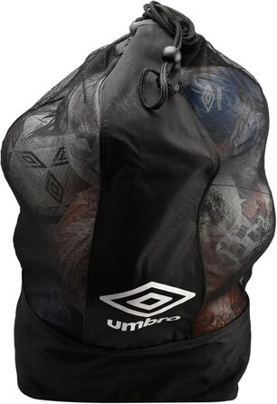 UMBRO мішок для футбольних м'ячів, чорний, сумка для зберігання та перенесення