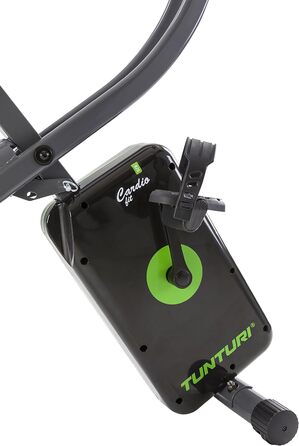 Складаний велотренажер Tunturi Cardio Fit B20 X Bike з LCD-дисплеєм і тримачем для планшета, чорний – домашній фітнес-велосипед