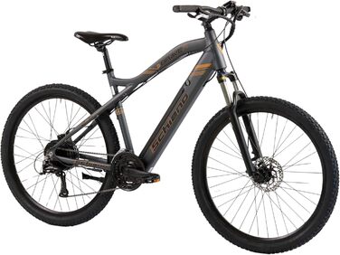 Електровелосипед F.lli Schiano Braver 27.5'' MTB, 36В 11.6Аг, 250Вт, знімний акумулятор, для чоловіків та жінок, сірий