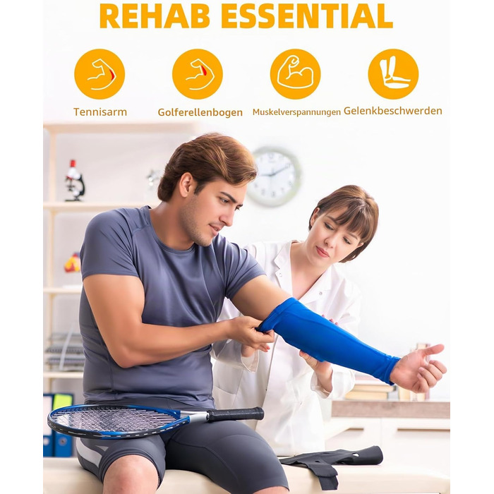 Fitense Flex Therapie Bar Kit: Розвантажувач для зап'ястя (помаранчевий) для тенісного ліктя, гольфарського ліктя та тендиніту. Тренажер для рук, збільшення сили хвата.