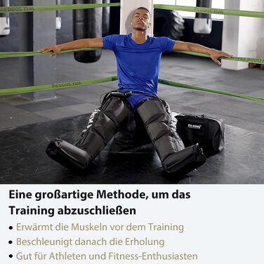 Масажер для ніг FIT KING для спортивного відновлення, 8 рівнів інтенсивності, розмір L (на всю ногу)
