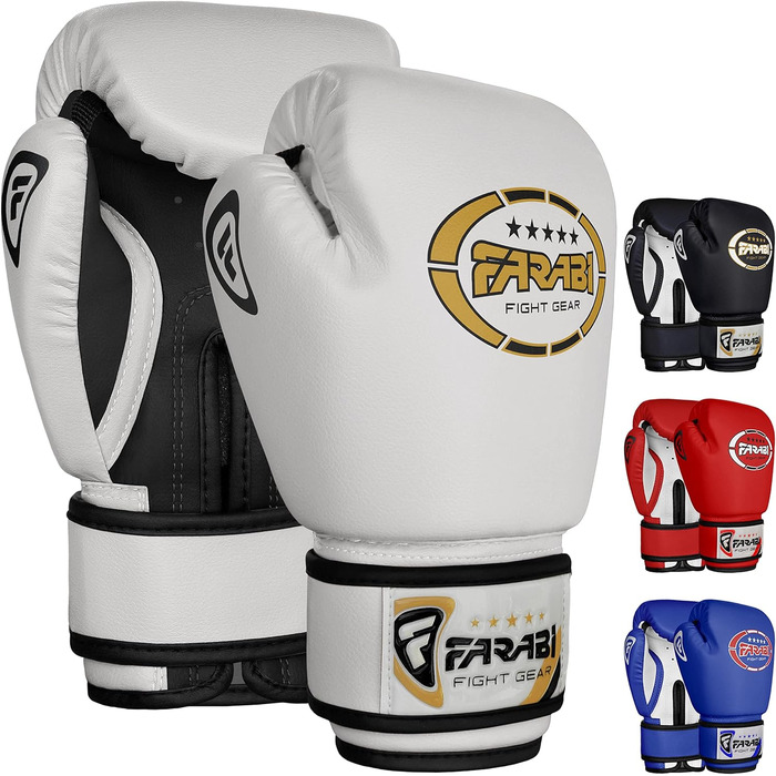 Боксерські рукавички Farabi для дітей 4 oz – MMA, Муай Тай, Кікбоксинг, Спарринг, Тренування (5-10 років)