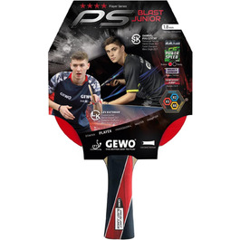 Дитяча ракетка для настільного тенісу GEWO PS Blast Junior, ITTF, для початківців, з контролем і високим обертанням, 1,8 мм губка, конкавна ручка
