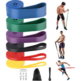 Набір еластичних стрічок FAOKZE для фітнесу, йоги, стрейчингу та силових тренувань (5 шт.)