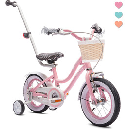 Дитячий велосипед Sun Baby Heart Bike для дівчаток 12/14/16 дюймів, знімна штанга, для дітей 2-6 років