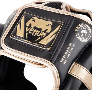 Боксерські рукавички Venum Elite чорного та золотого кольорів, 12 Oz