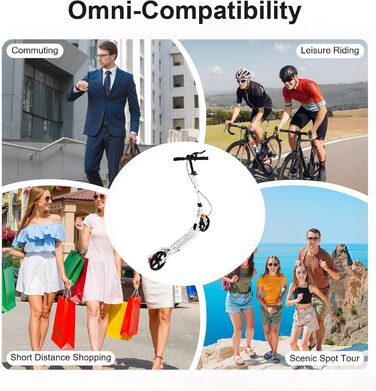 Міський самокат Cityroller: складний, з гальмом та амортизацією, регульована висота, для дорослих та дітей