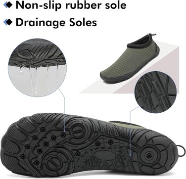 Чоловічі та жіночі аквашузи Mishansha для плавання та відпочинку на воді, чорні (44 EU)