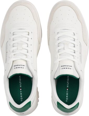 Чоловічі шкіряні кросівки Tommy Hilfiger Court Sneaker Basket Core Elegant, білий/екрю, розмір 46 EU