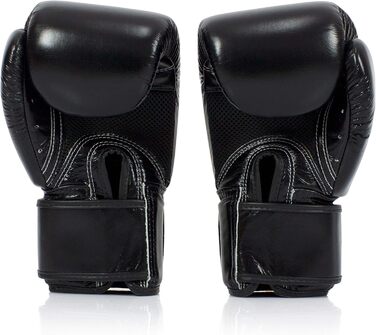 Боксерські рукавички Fairtex BGV1BR 16oz чорні для муай-тай, боксу, MMA, кікбоксингу, тренувань, дихаючі, легкі, ударопоглинаючі для чоловіків, жінок і дітей