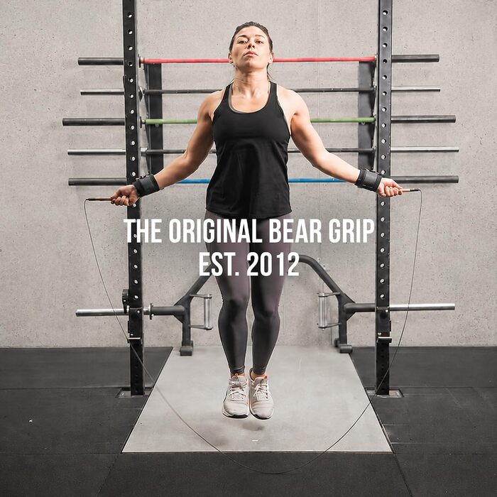 Спортивний стрибкун BEAR GRIP Elite Speed — швидкісна скакалка з антиковзаючими ручками для кросфіту, MMA, боксу та HIIT тренувань, регульована, червона