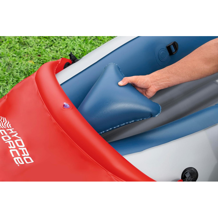 Каяк Hydro-Force Rapid X2 для двох осіб: надувний комплект з сидіннями, спинками, веслами, насосом та сумкою для перенесення