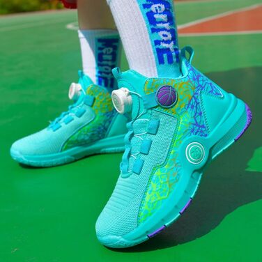 Баскетбольні кросівки з антиковзким покриттям High Top, легкі та дихаючі, зелені, розмір 39 EU, вузька колодка