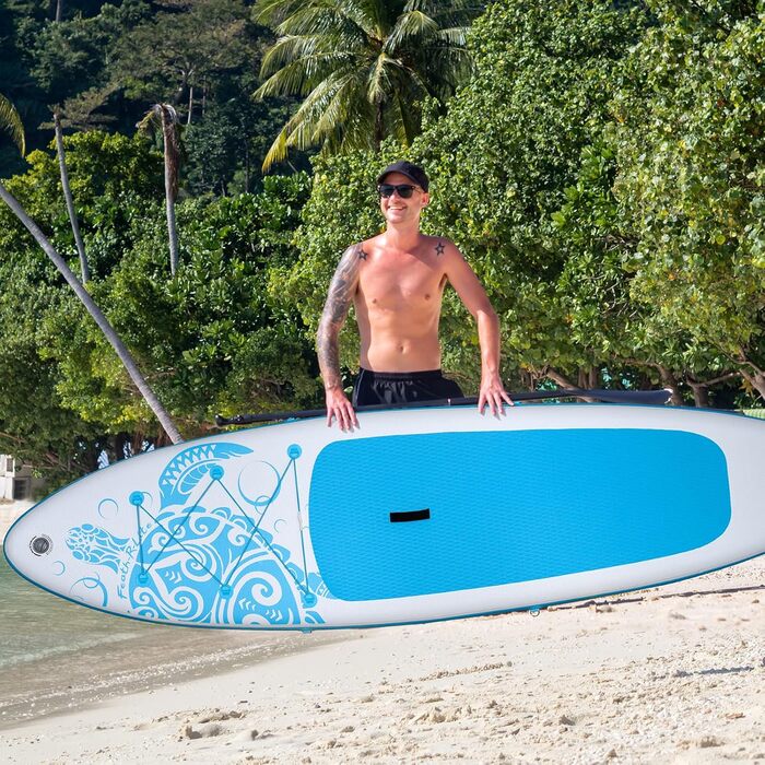 Надлегка SUP-дошка FEATH-R-LITE для дорослих, широка та стійка, з преміум аксесуарами (весло, сумка, насос), синя