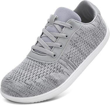 Мінімалістичні босижні кросівки для жінок та чоловіків з широкою переднячкою та нульовим перепадом, легкі та дихаючі. Ідеальні для фітнесу, хайкінгу, бігу та повсякденного носіння (41 EU, широка, сірий 1125)