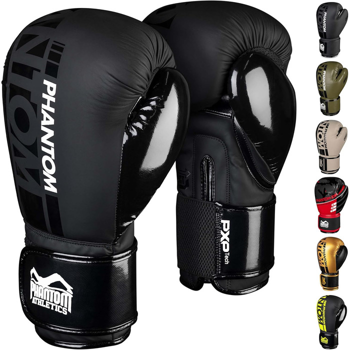 Боксерські рукавички Phantom APEX | MMA, тайський бокс | Чоловічі, чорні, 10 Oz