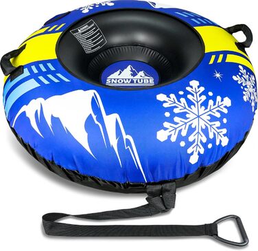 Надувний сніговий санки ZMLM, 120 см, для дорослих та дітей, міцний, з канвасом, зимові розваги для сім'ї