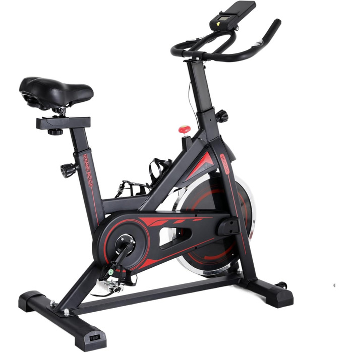 Велотренажер для дому Heimtrainer, 10 кг маховик, регульований опір, LCD-дисплей, вимірювач пульсу, тримач для пляшки та iPad, до 150 кг