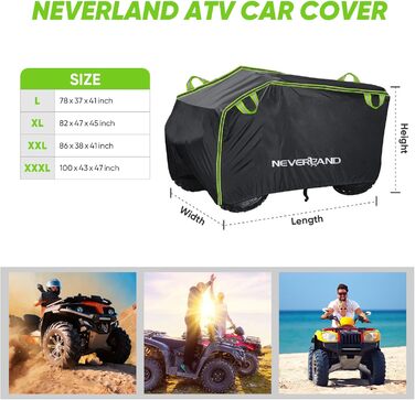 Водонепроникний чохол для квадроцикла NEVERLAND, XXXL, для Polaris, Yamaha, Honda, Coleman