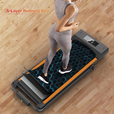 Біговий доріжка для дому Walking Pad, стіл для бігу, 1-10 км/год, LCD-дисплей, пульт керування, помаранчевий
