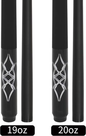 Більярдні кий Dysdensa: кий для більярдного столу з композитного матеріалу Fiberglas-Graphit, вага 510-595 г, довжина 147 см, білий (чорний, 2 шт.)