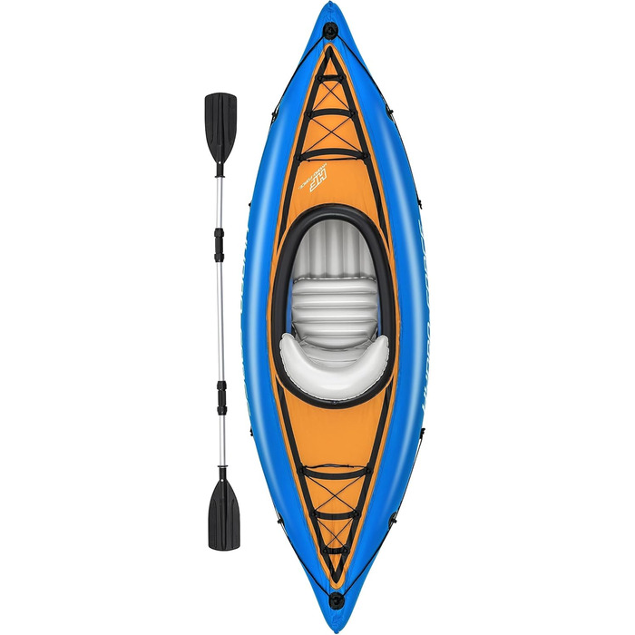 Надувний каяк Hydro-Force Cove Champion для 1 особи, з ручним насосом, веслом та сумкою, синій