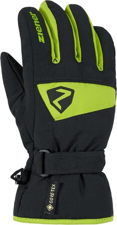 Дитячі гірськолижні рукавички Ziener LAGO GTX Junior — водонепроникні та дихаючі, lime green, розмір 3